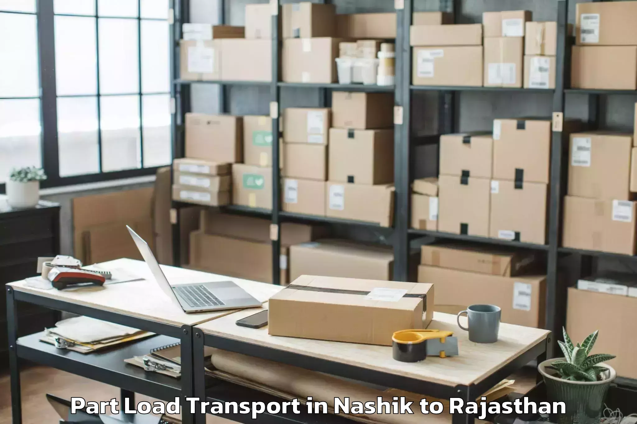 Leading Nashik to Banswara Part Load Transport Provider